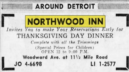 Northwood Inn - Nov 23 1971 Ad (newer photo)